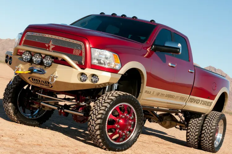 Road Armor Stealth 40804B 2010-2018 Dodge Ram 2500/3500 Front Winch Ready Bumper Pre-Runner Style, Black Finish And Round Fog Light Hole 2