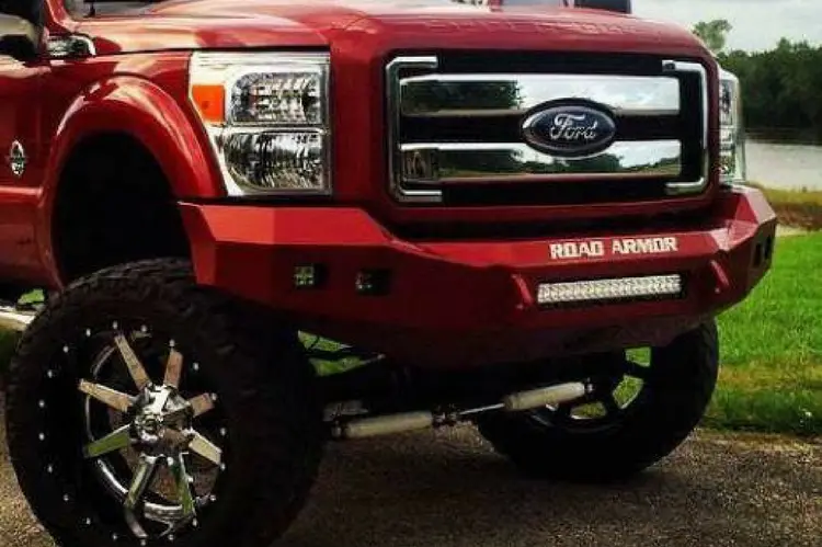 Road Armor Stealth 611R0b-Nw 2011-2016 Ford F250/F350/F450 Superduty Front Non-Winch Bumper No Guard, Black Finish And Square Fog Light Hole 1