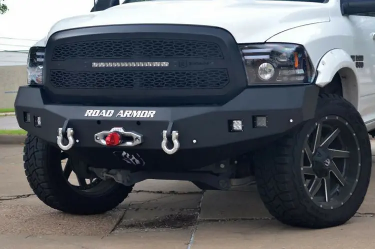 Road Armor Stealth 413F0b-Nw Dodge Ram 1500 2013-2018 Front Bumper Non-Winch Base Square Light Port 1