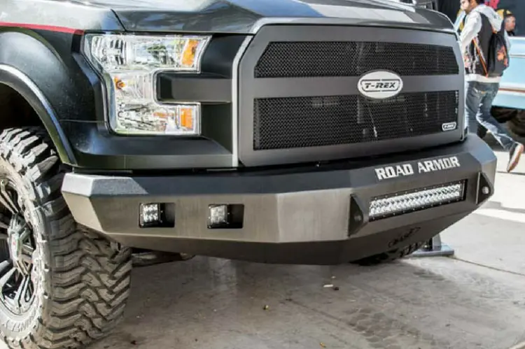 Road Armor Stealth 315R0b-Nw 2015-2019 Chevy Silverado 2500/3500 Front Non-Winch Bumper No Guard, Black Finish And Square Fog Light Hole 1
