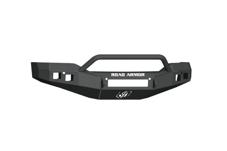 Road Armor Stealth 2161F4b-Nw 2016-2018 Gmc Sierra 1500 Front Non-Winch Bumper With Pre-Runner Guard And Square Light Holes 1