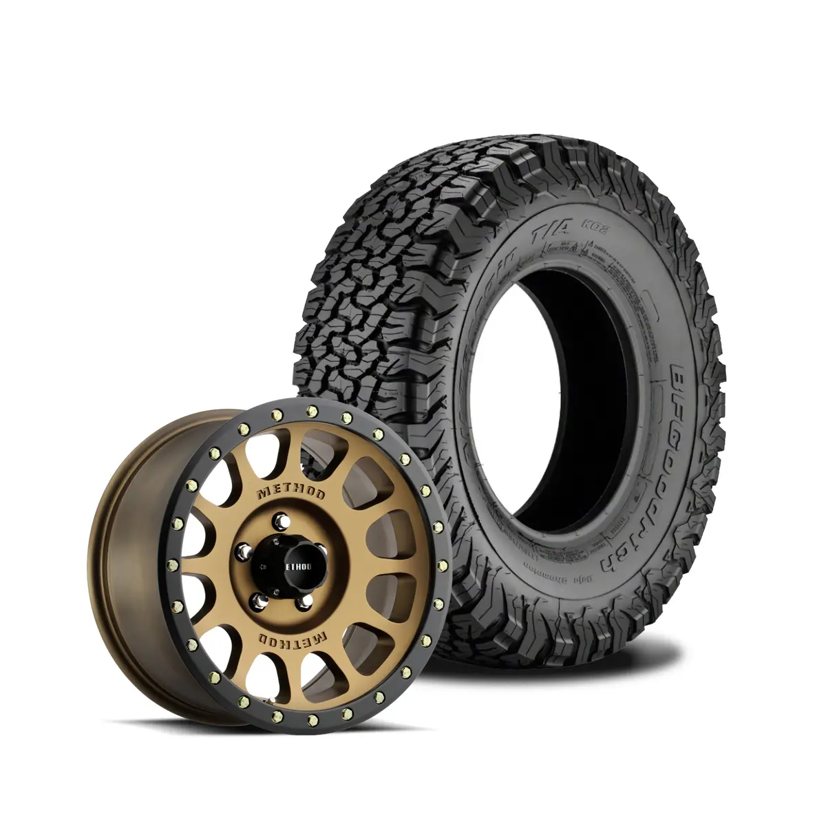 Method 305 17X8.5 Bronze 5X5 | Bfg 37X12.5 All Terrain Ko2 | Mounted & Balanced 1