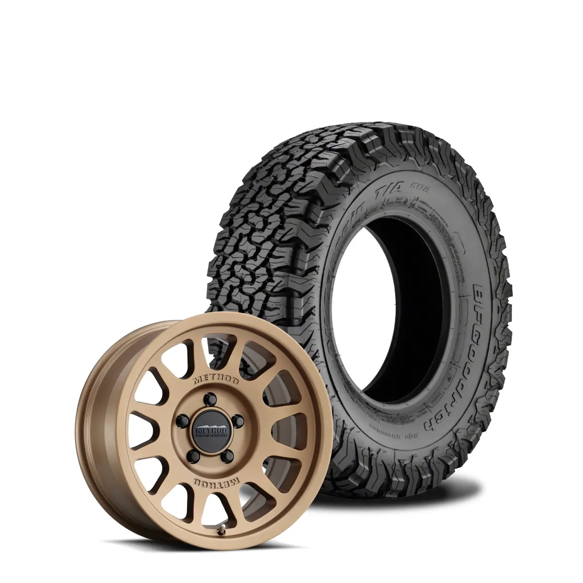 Method 703 17X8.5 Bronze 5X5 |  Bfg 37X12.5 All Terrain Ko2 | Mounted & Balanced 1