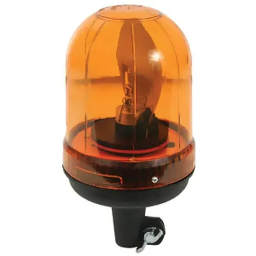 Warning Rotating Beacon Flasher Blinker Pipe Mount W/ Flexible Rubber Base 1