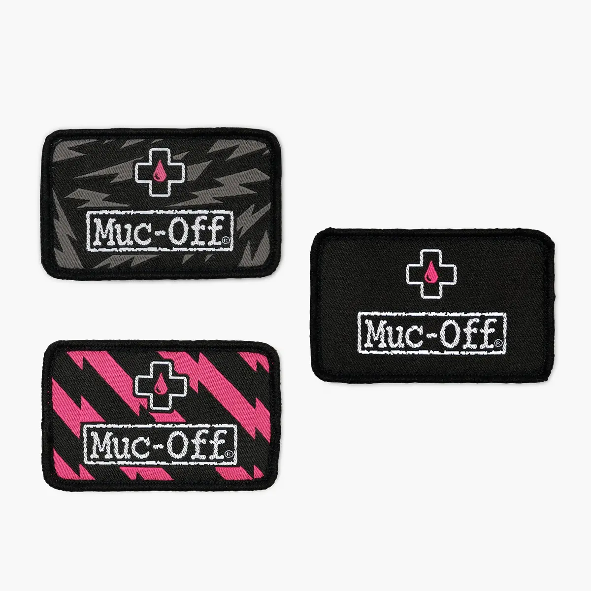 Technical Apparel Patch Set - Logo, Pink Bolt & Grey Bolt 1