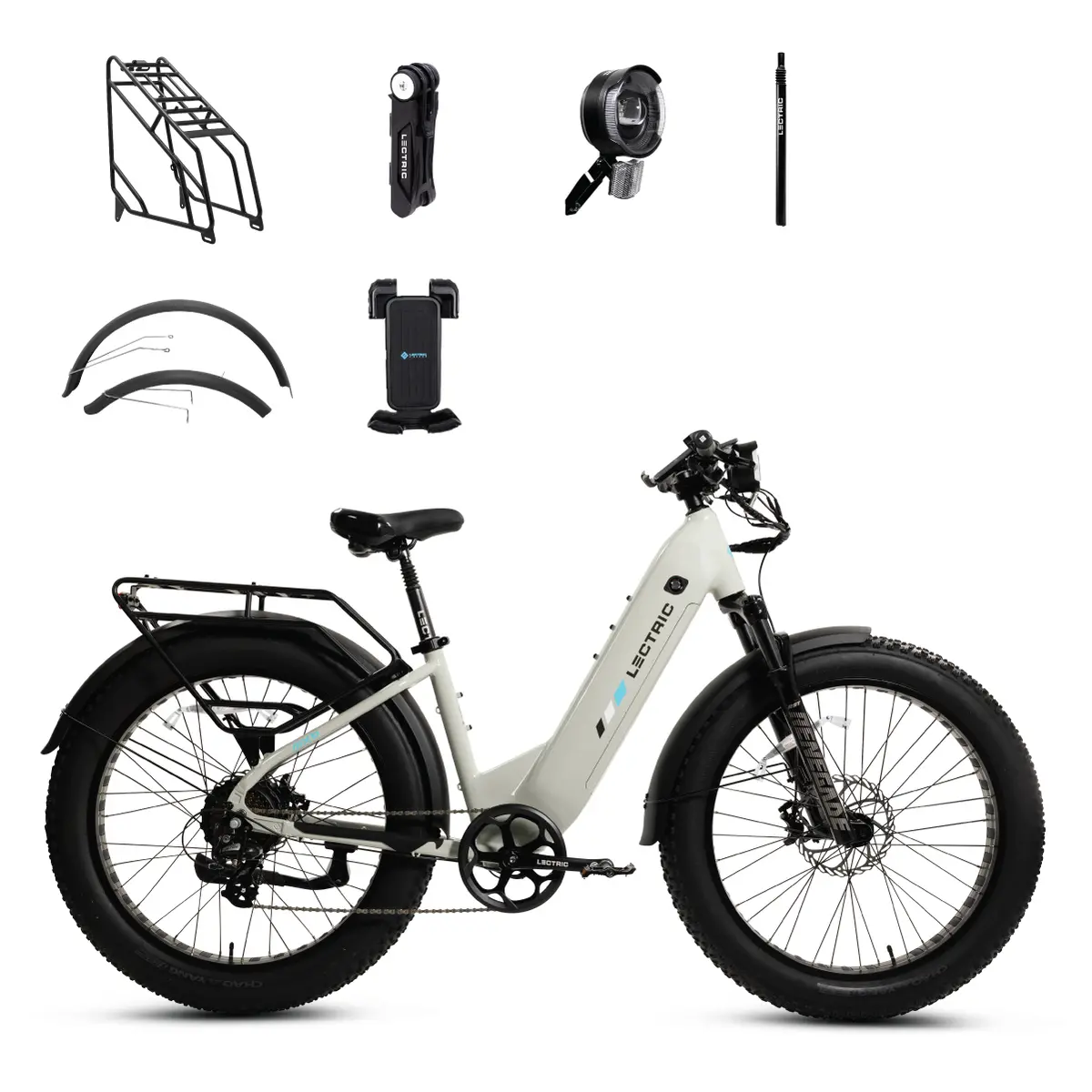 Xpeak2 Step-Thru + Free Rear Rack, Fenders, Elite Headlight, Suspension Seat Post, Bike Lock, Phone Mount ($434 Value) 1