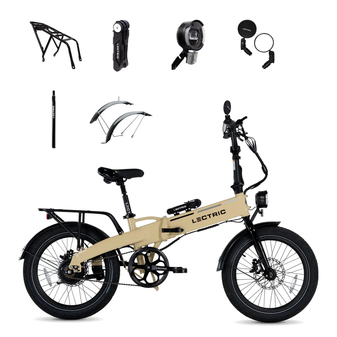Xp Lite2 Sandstorm Long-Range + Free Rear Rack, Fenders, Elite Headlight, Suspension Seat Post, Bike Lock, Mirrors ($449 Value) 1