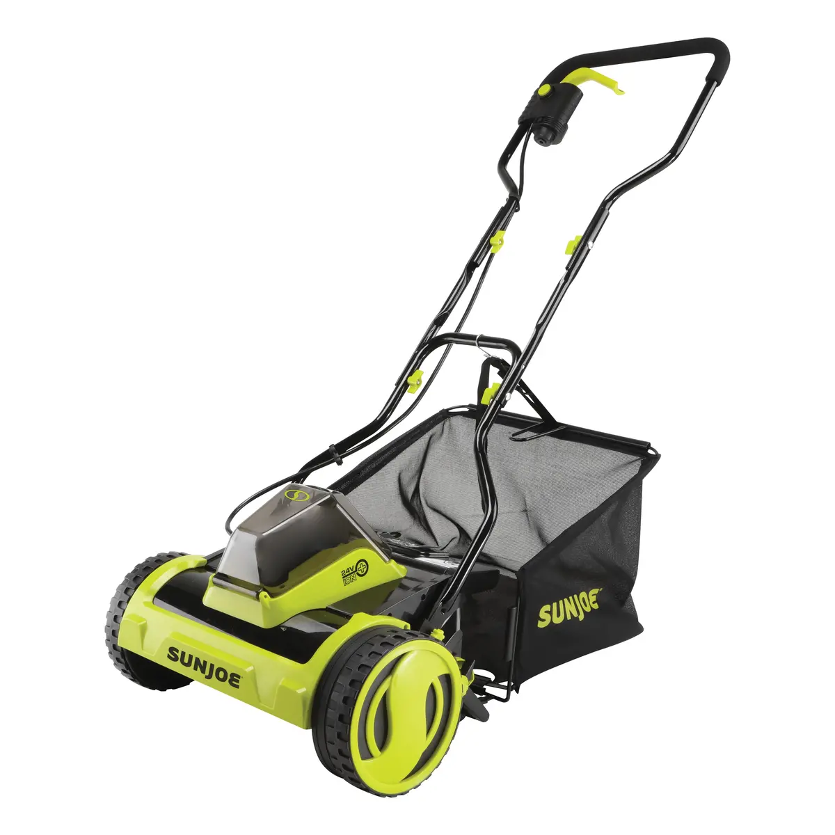 Sun Joe 24V-Crlm15-Ct 24-Volt Ion+ Cordless Push Reel Mower W/ Collection Bag | 15-Inch | Tool Only 1