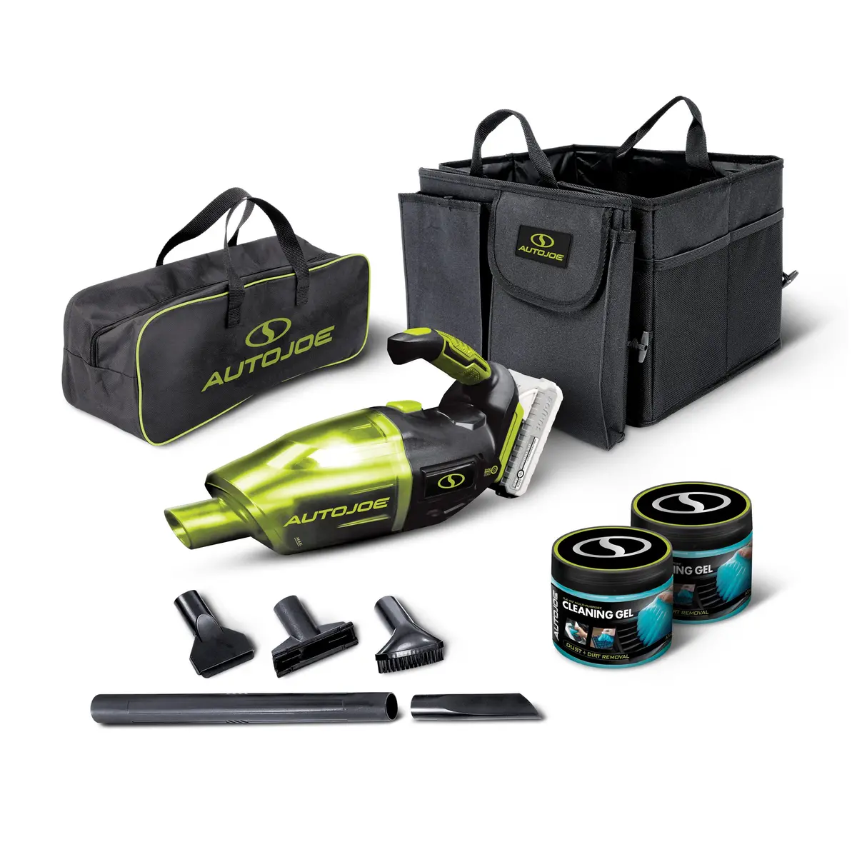 Auto Joe Tidy Car Bundle | Vacuum + Cleaning Gel + Storage Organizer 1