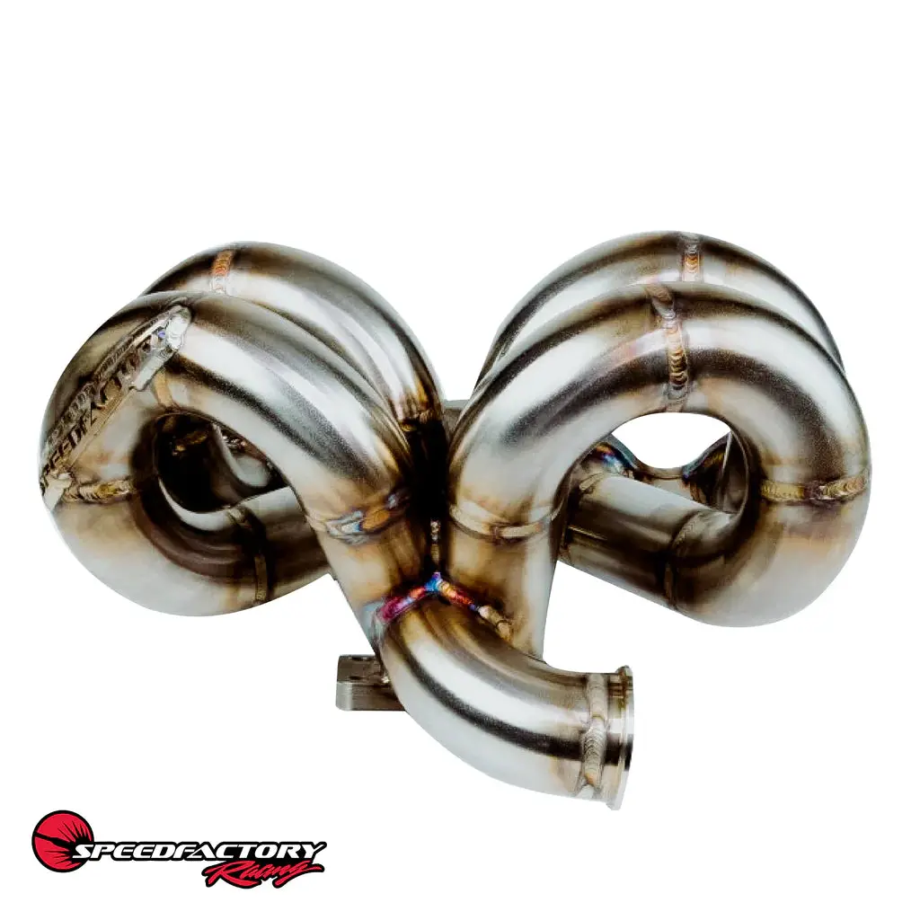 Speedfactory Racing A/C Compatible Ram Horn Turbo Manifold - B/D-Series Applications 1