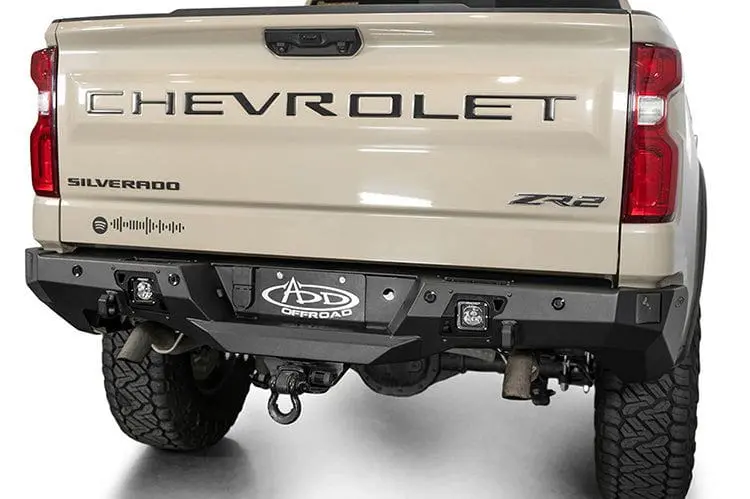 Add R120081090103 Chevy Silverado 1500 2022-2026 Stealth Fighter Rear Bumper Non Winch 2