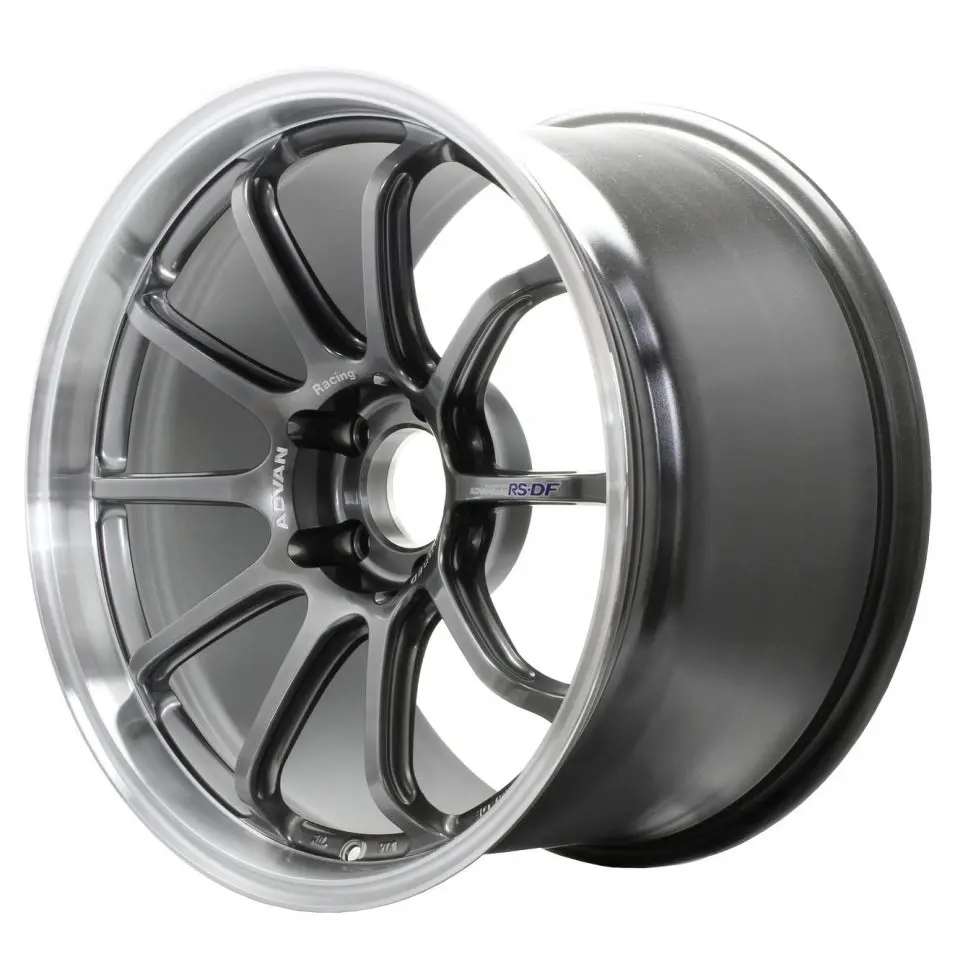 Advan Racing Rs-Df Progressive Wheel - 18" Machined / Racing Hyper Black Finish 1