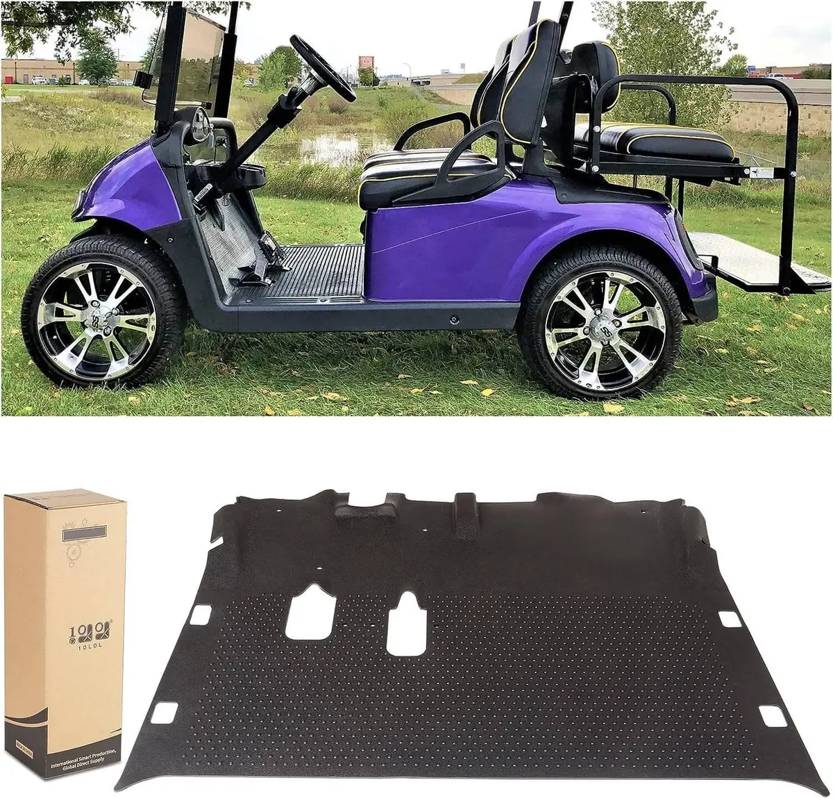 Anti-Slip Rubber Golf Cart Floor Mats For Ezgo Rxv & 2 Five Models - 10L0l 1