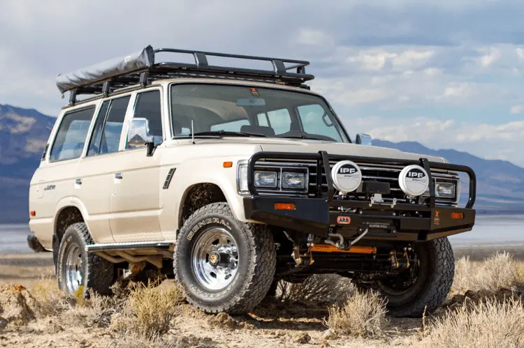 Arb 3410100B Toyota Land Cruiser 1980-1989 Deluxe Front Bumper 60 Series Winch Ready With Grille Guard, Black Powder Coat Finish 1