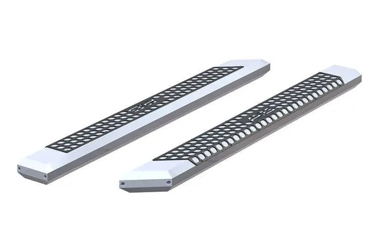 Aries 2055875 1999-2023 Ford F250/F350/F450 Super Duty Advantedge 5 1/2" X 75" Chrome Aluminum Side Bar Running Boards 1