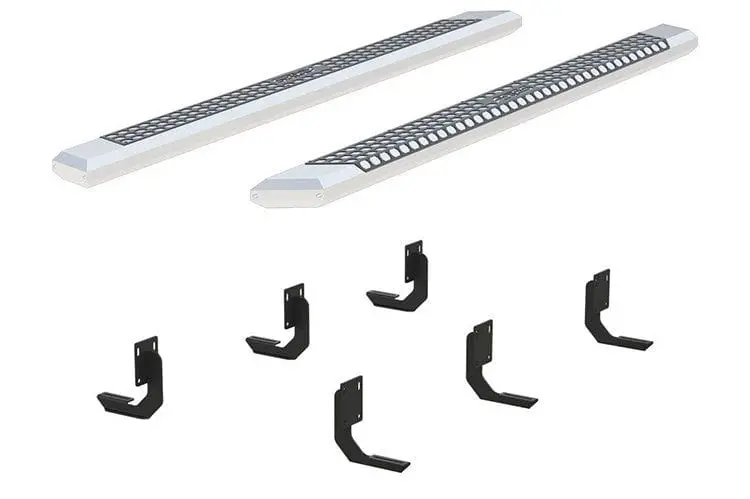 Aries 2555024 1999-2016 Ford F250/F350/F450 Super Duty Advantedge 5 1/2" X 91" Chrome Aluminum Side Bar Running Boards 1