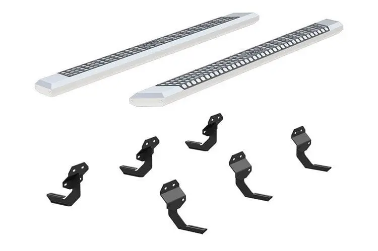 Aries 2555048 2015-2023 Ford F250/F350 Super Duty Advantedge 5 1/2" X 91" Chrome Aluminum Side Bar Running Boards 1