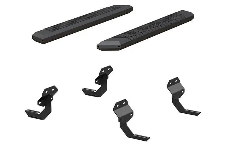 Aries 2556011 2017-2023 Ford F250/F350 Super Duty Advantedge 5 1/2" X 53" Black Aluminum Side Bar Running Boards 1