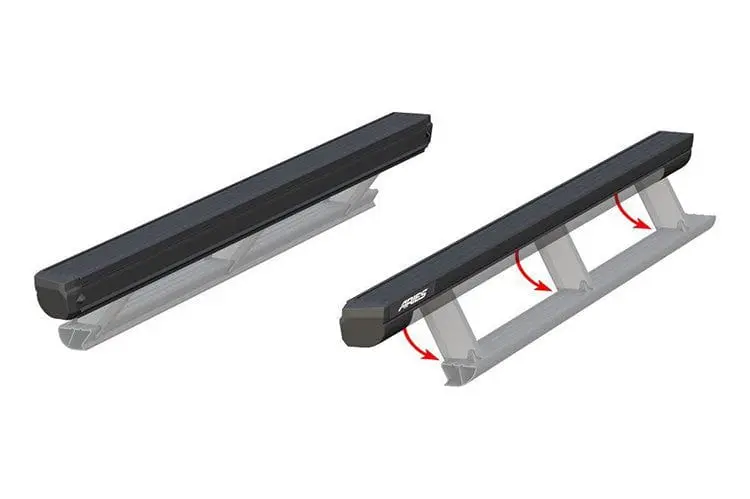 Aries 3025183 1999-2019 Ford F250/F350/F450 Super Duty Actiontrac 87.6" Powered Running Boards 1