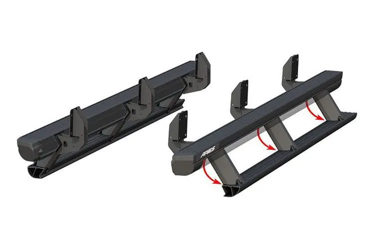 Aries 3048324 1999-2019 Ford F250/F350/F450 Super Duty Actiontrac 87.6" Powered Running Boards 1