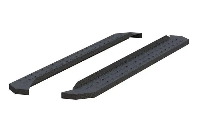 Aries C2885 2017-2022 Ford F250/F350/F450 Super Duty Ridgestep 6 1/2" X 85" Black Steel Running Boards 1