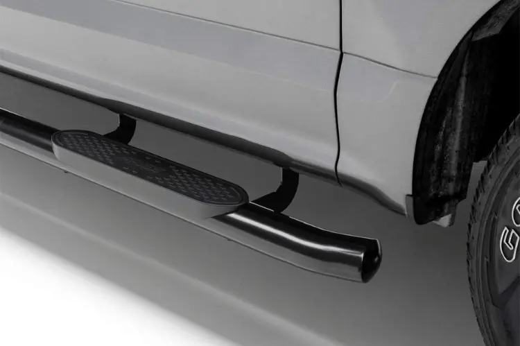 Aries Oval Side Bars 4" Black Steel S225008 2003-2009 Dodge Ram 2500/3500 1
