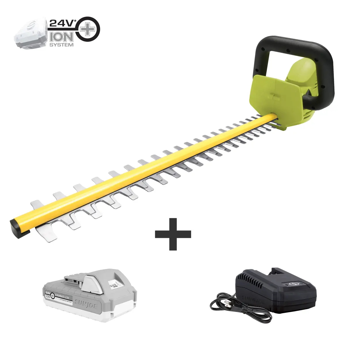 Sun Joe 24V-Ht22-Lte 24-Volt* Ionmax Cordless Hedge Trimmer Kit | 22-Inch | W/ 2.0-Ah Battery + Charger 1