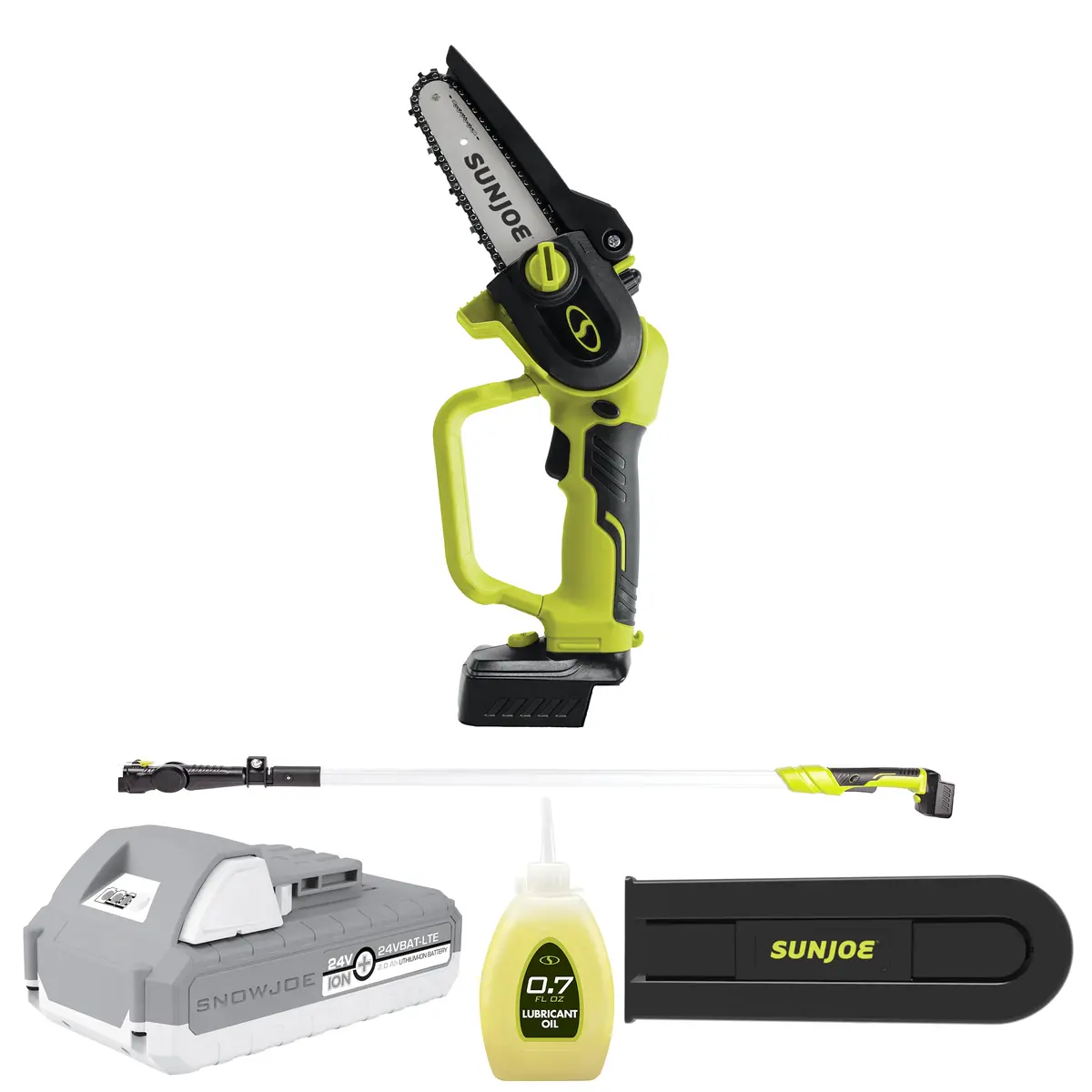Sun Joe 24V-Hcswp-Lte 24-Volt* Ionmax Cordless Telescoping Pole Pruning Saw Kit | 12-Ft Reach | 4000 Rpm | W/ 2.0-Ah Battery + Charger 2