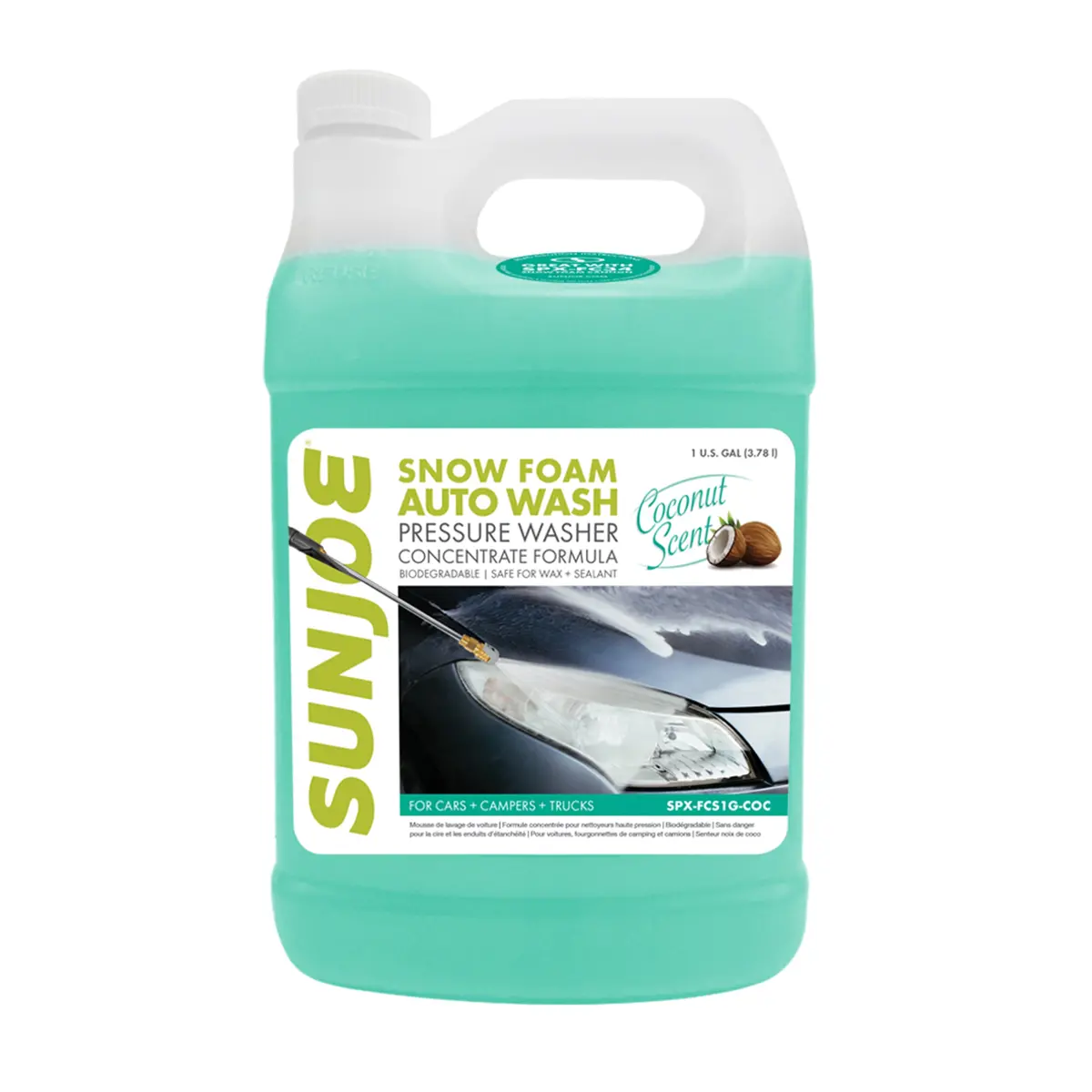 Sun Joe Spx-Fcs1g-Coc Premium Snow Foam Car Wash Soap And Cleaner | 1-Gal. | Coconut Scent 2