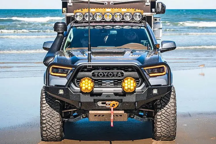 Backwoods Bwty3t-103Fgbbb Toyota Tacoma 3Rd Gen 2016-2023 Hi-Lite Overland Front Bumper Bull Bar 1