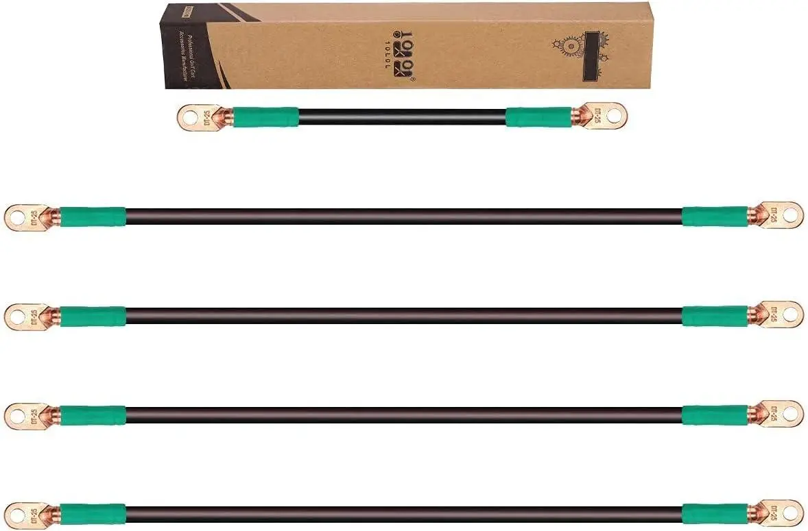 Battery Cables Kit For Yamaha G22 Golf Cart 48 Volt Gauge 4 Spec 5 Piece Set - 10L0l 1