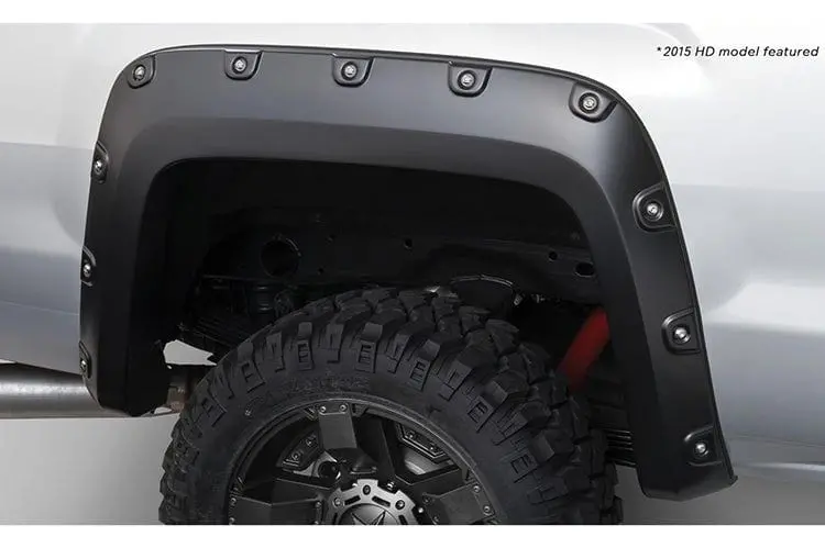Bushwacker 40118-02 Gmc Sierra 2500Hd/3500Hd 2015-2019 Rear Pocket Style Boss Fender Flares 1