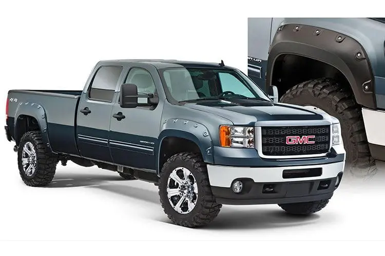 Bushwacker 40943-02 Gmc Sierra 2500Hd/3500Hd 2007-2010 Pocket Style Boss Fender Flares 1