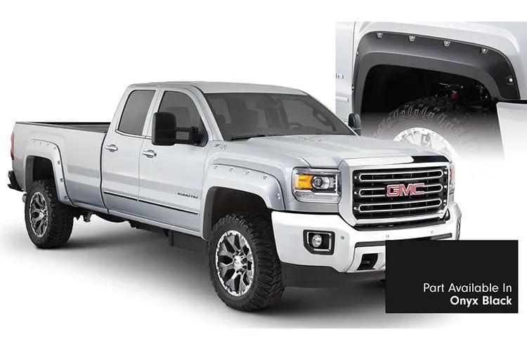 Bushwacker 40967-34 Gmc Sierra 2500Hd/3500Hd 2017-2019 Pocket Painted Fender Flares Onyx Black 1