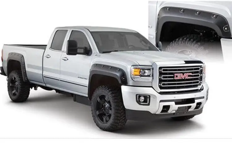 Bushwacker 40968-02 Gmc Sierra 2500Hd/3500Hd 2015-2019 4Pc Pocket Style Boss Fender Flares 1