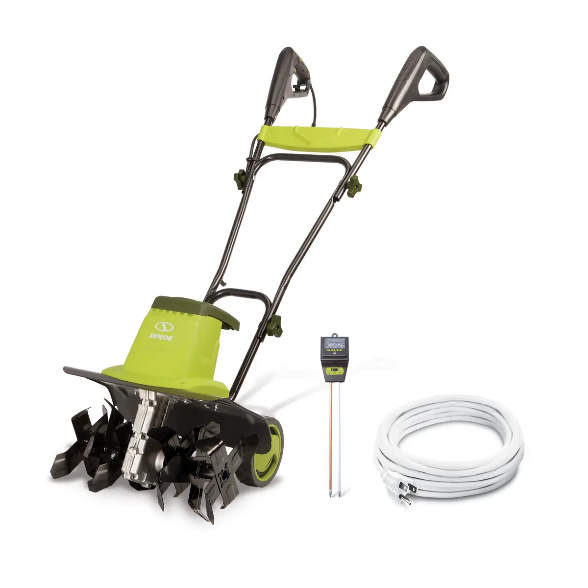 Sun Joe Garden Cultivating Bundle | Tiller + Soil Meter + Extension Cord 1