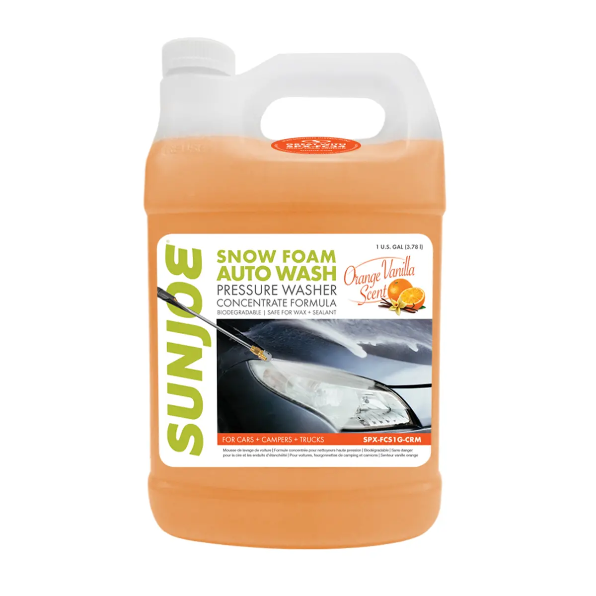 Sun Joe Spx-Fcs1g-Crm Premium Snow Foam Car Wash Soap And Cleaner | 1-Gal. | Orange-Vanilla Scent 2