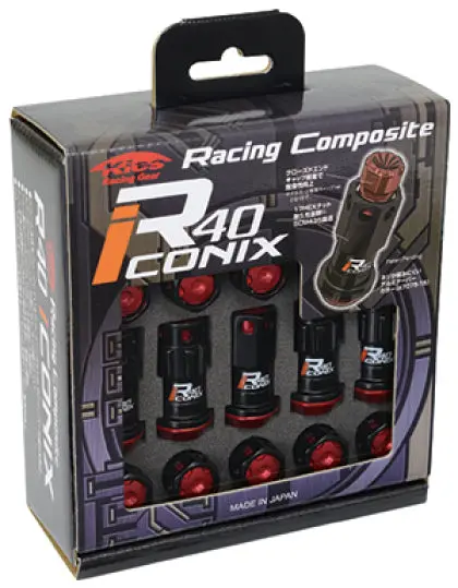 Project Kics R40 Iconix Black Lug Nuts - 12Mm Applications 1
