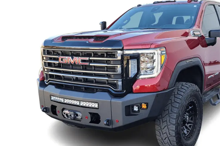 Chassis Unlimited Attitude Aftermarket Front Bumper Cub980572 2020-2023 Gmc Sierra 2500/3500 Texture Black Powder Coat, Sensor Cutouts 1
