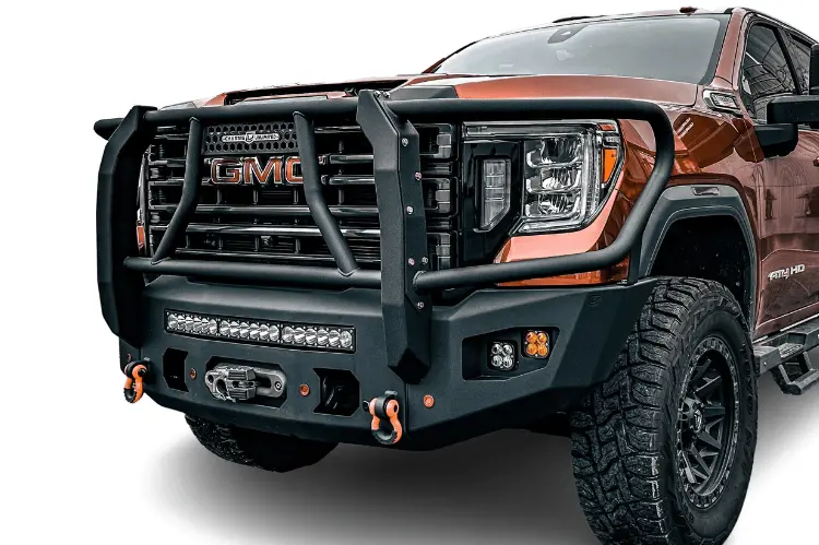 Chassis Unlimited Attitude Aftermarket Front Bumper With Winch Guard Cub980572bgraw 2020-2023 Gmc Sierra 2500/3500 Raw, Sensor Cutouts 1