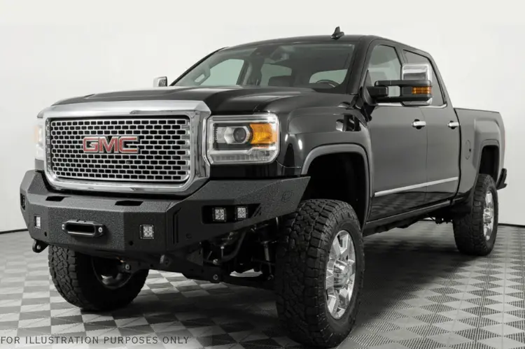 Chassis Unlimited Octane Custom Front Bumper Cub940302 2015-2019 Gmc Sierra 2500Hd/3500Hd Texture Black Powder Coat, Sensor Cutouts 1