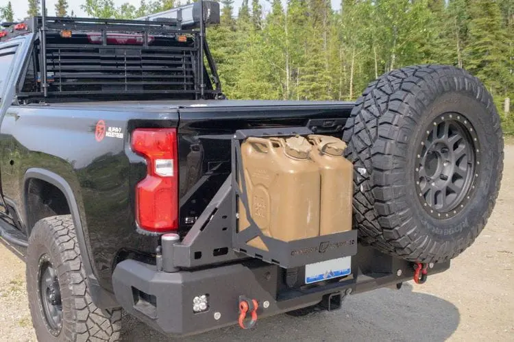 Chassis Unlimited Dual Swing Out Rear Bumper Octane Cub960572raw 2020-2025 Gmc Sierra 2500/3500 Raw, Sensor Cutouts 2