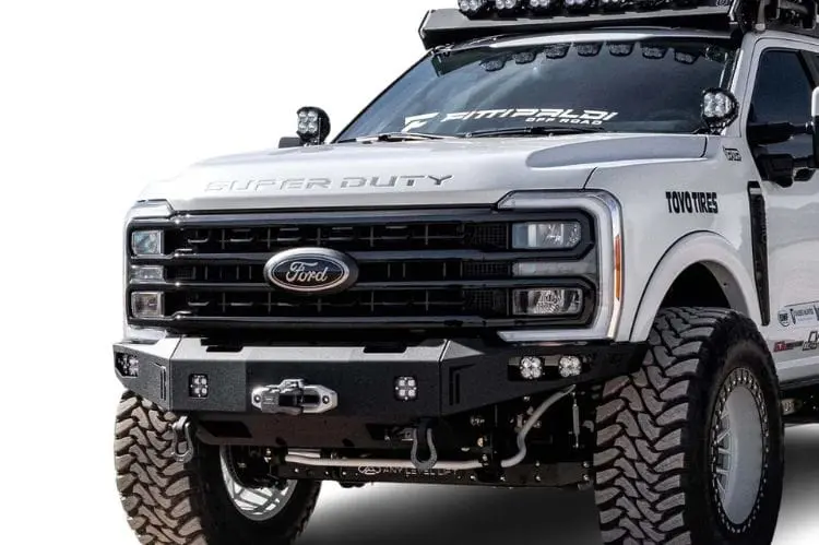 Chassis Unlimited Octane Heavy Duty Winch Bumper Cub940752 2023+ Ford F250/F350 Superduty Texture Black Powder Coat, Sensor Cutouts 1