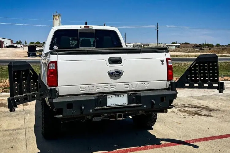 Chassis Unlimited Rear Bumper Spare Tire Carrier Dual Swing Out Cub960122raw Ford F250/F350 Superduty 1999-2016 Raw, Sensor Cutouts 2