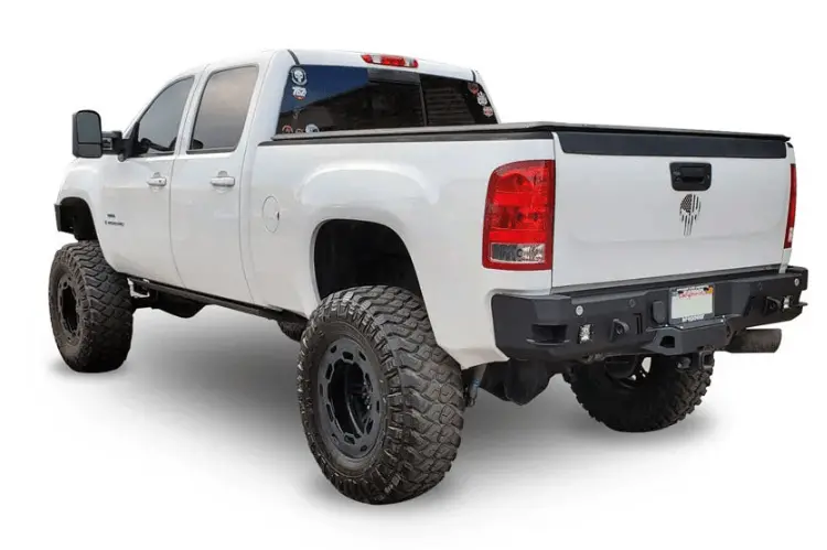 Chassis Unlimited Octane Truck Back Bumper Cub910312 2007-2010 Gmc Sierra 2500/3500 Texture Black Powder Coat, Sensor Cutouts 1