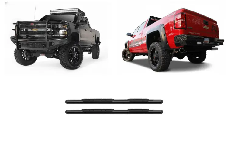 2007 Chevy Silverado 2500 Complete Protection Kit - Fab Fours + Westin Automotive Steps 1