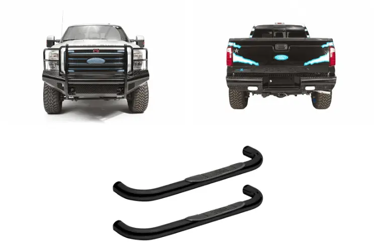 2007 Ford F250 Superduty Complete Protection Kit - Fab Fours+ Westin Steps 1