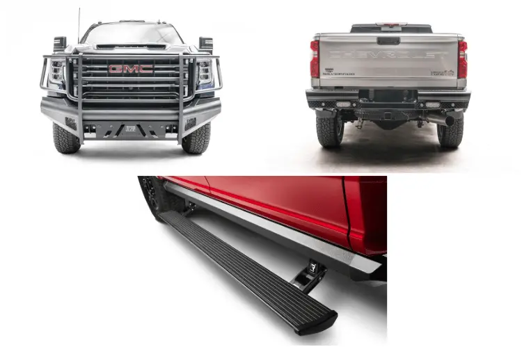 2023 Gmc Sierra 2500Hd Complete Protection Kit - Fab Fours + Amp Research Steps 1