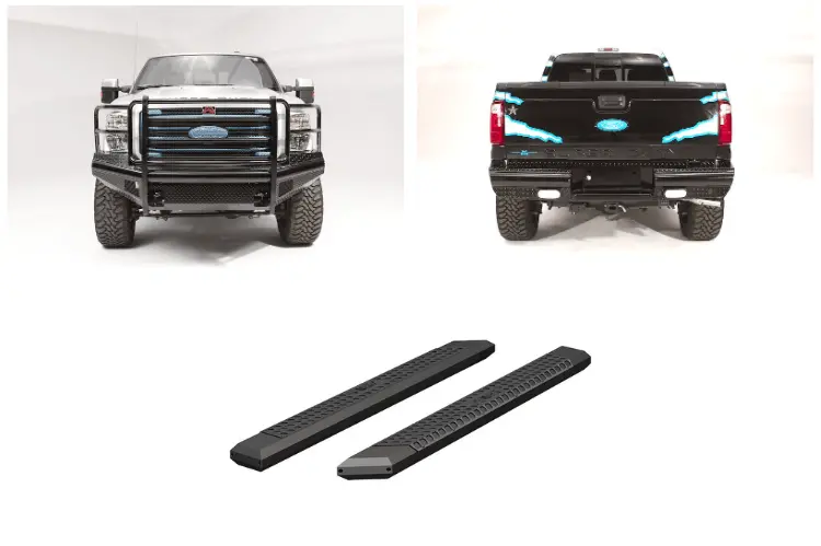 2016 Ford F250 Superduty Complete Protection Kit - Fab Fours + Aries Steps 1