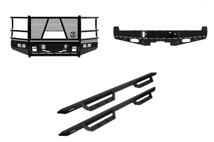 2022 Ford F250 Superduty Complete Protection Kit - Ranch Hand + Raptor Series Steps 1